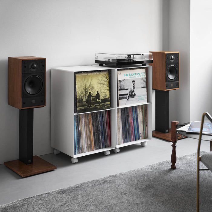 Yamazaki Tower Platenkast 2-laags op wielen - Wit