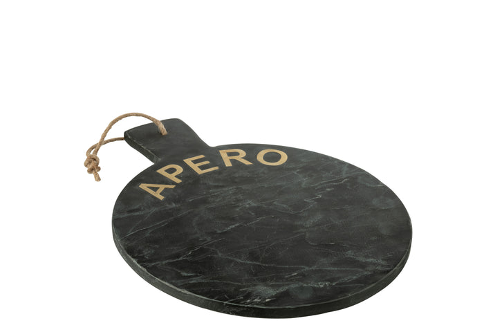 J-Line kaasplank - zwart|goud