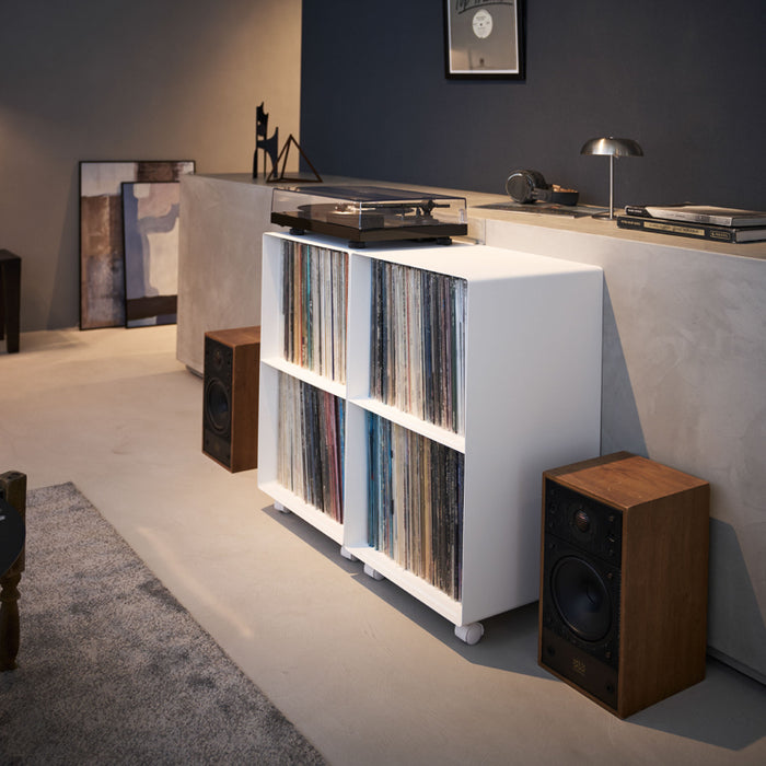 Yamazaki Tower Platenkast 2-laags op wielen - Wit