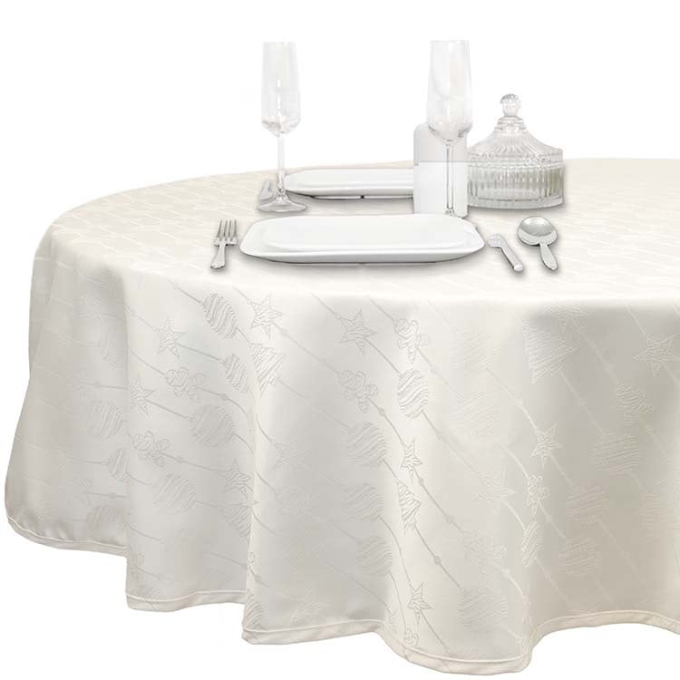 Unique Living - Tafelkleed Raula - 180x180cm - Wit