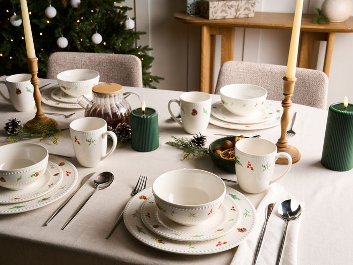 Beliani - MARJORAM - 16-delige serviesset - Wit - Porselein