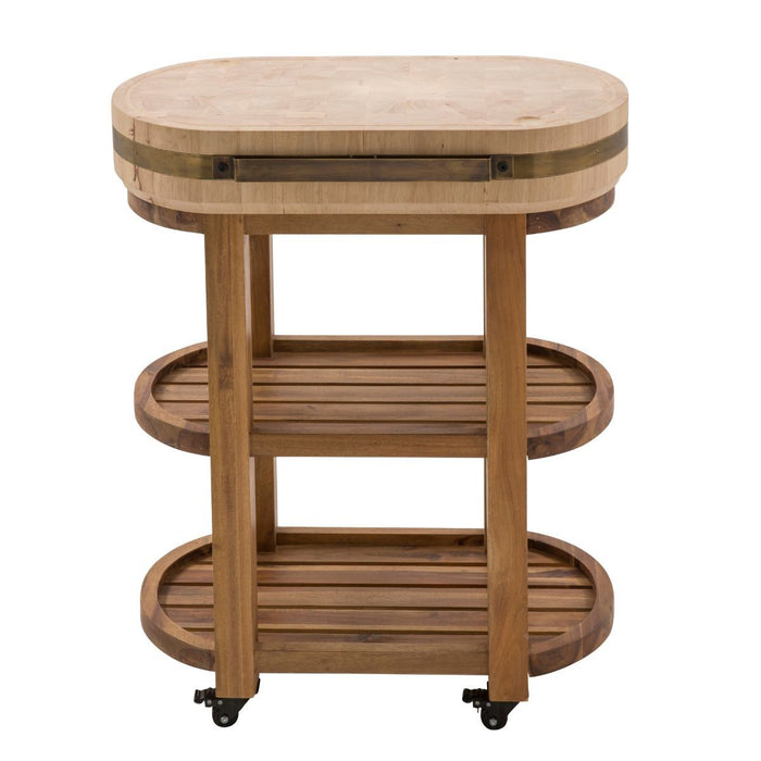 Calicosy - Ovale slagersblok op wieltjes SALERS - H90 cm