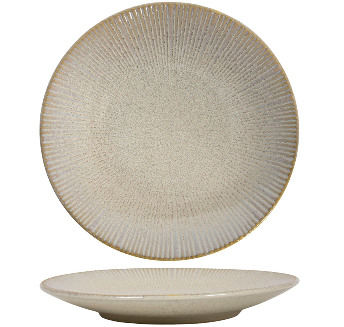 Cookinglife Dinerborden Coastal Lines Ocean Beige ø 27 cm - 6 Stuks