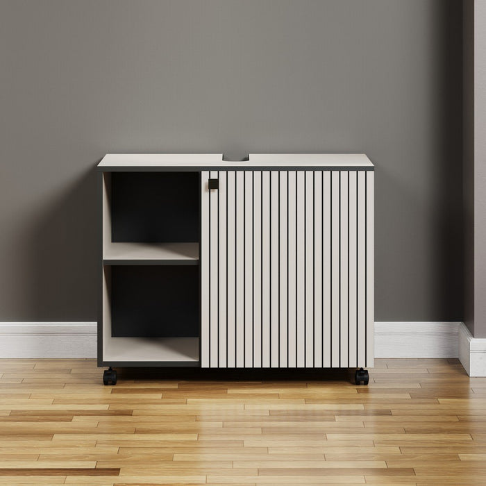 Calicosy - Onderkast met wielen, 1 deur en 2 open PUREBLISS - H64 cm