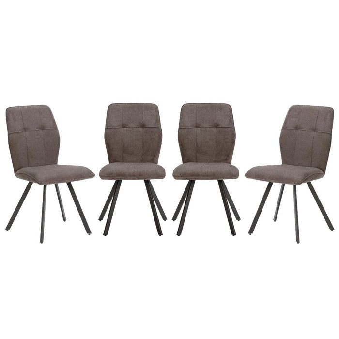 Calicosy - MERY Set van 4 stoelen in stof - H48 cm