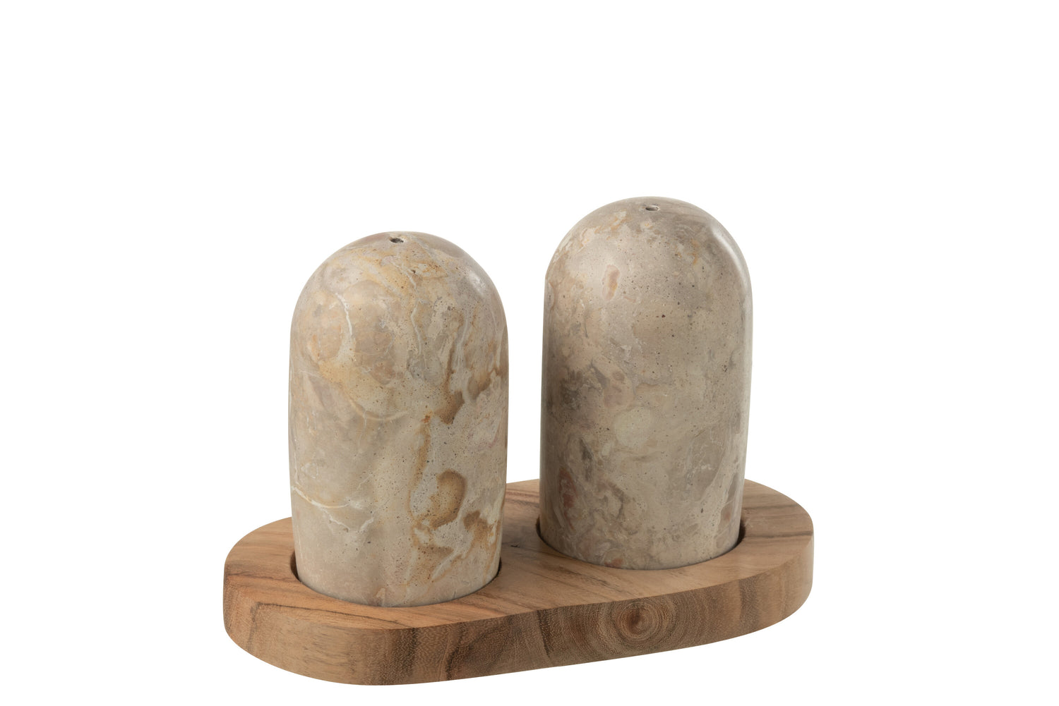 J-Line peper- & zoutstellen Marmer - steen - naturel|beige