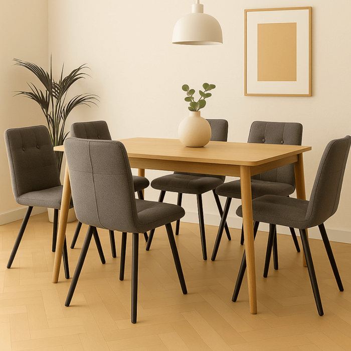 Calicosy - MERY Set van 4 stoelen in stof - H48 cm