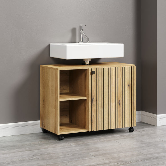 Calicosy - Onderkast met wielen, 1 deur en 2 open PUREBLISS - H64 cm