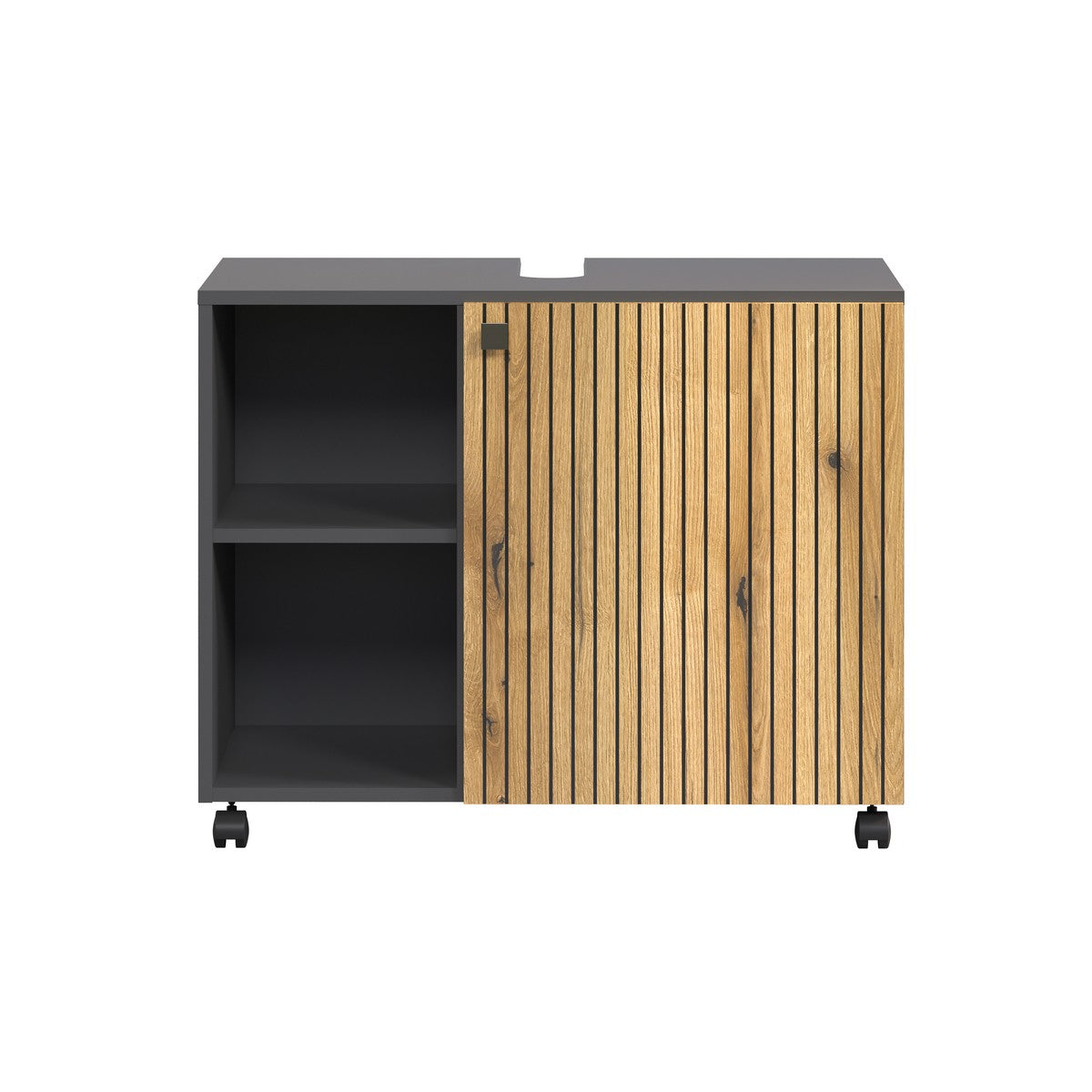 Calicosy - Onderkast met wielen, 1 deur en 2 open PUREBLISS - H64 cm