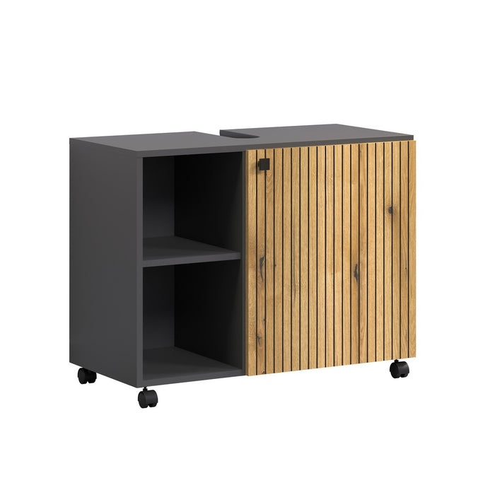 Calicosy - Onderkast met wielen, 1 deur en 2 open PUREBLISS - H64 cm