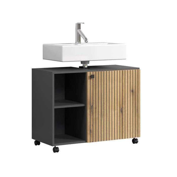 Calicosy - Onderkast met wielen, 1 deur en 2 open PUREBLISS - H64 cm