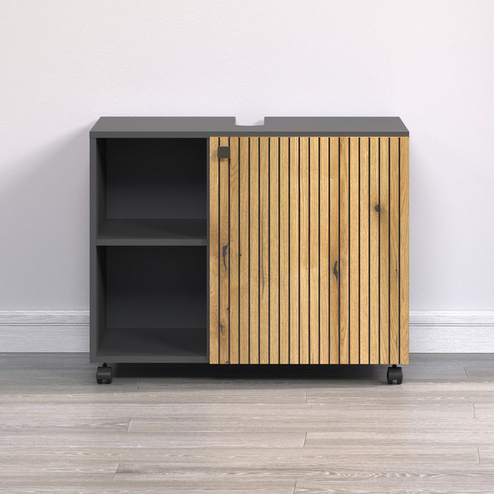 Calicosy - Onderkast met wielen, 1 deur en 2 open PUREBLISS - H64 cm