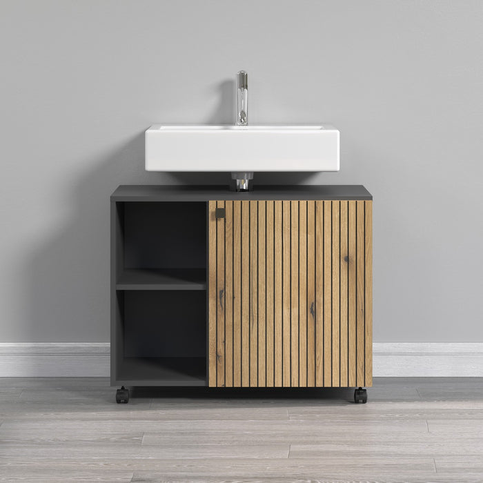 Calicosy - Onderkast met wielen, 1 deur en 2 open PUREBLISS - H64 cm