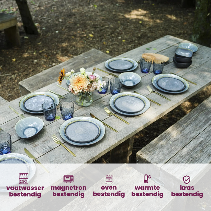 Cosy & Trendy Espresso kopjes Laguna Blue Grey - 140 ml - 4 Stuks