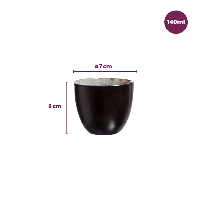 Cosy & Trendy Espresso kopjes Laguna Blue Grey - 140 ml - 4 Stuks