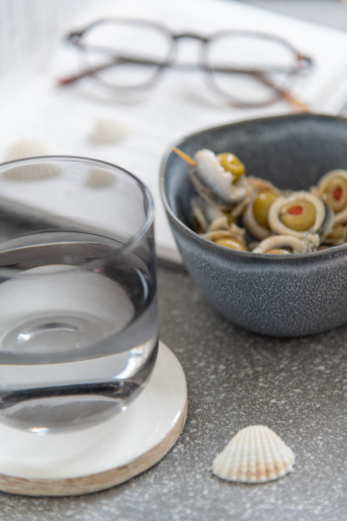 J-Line kom Louise - keramiek - grijs - small - 6 stuks