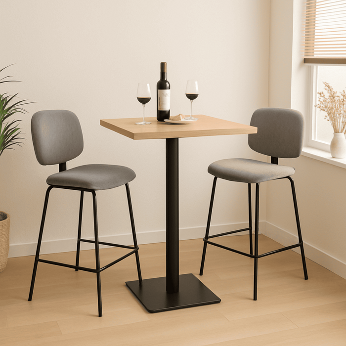 Calicosy - Set van 2 krukken in ribfluweel ARUS - H65 cm - Grijs