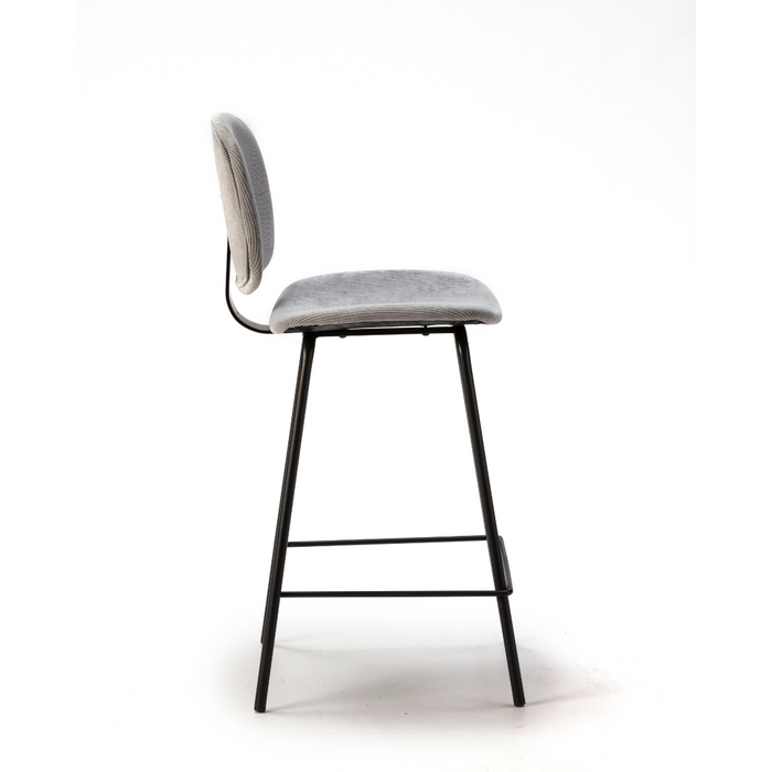 Calicosy - Set van 2 krukken in ribfluweel ARUS - H65 cm - Grijs