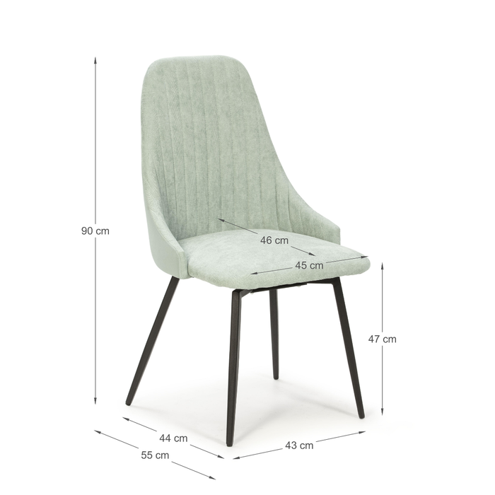 Calicosy - Set van 2 draaibare stoelen ELMA - H47 cm
