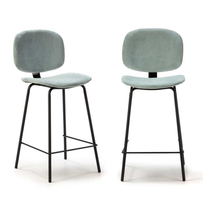 Calicosy - Set van 2 krukken in ribfluweel ARUS - H65 cm