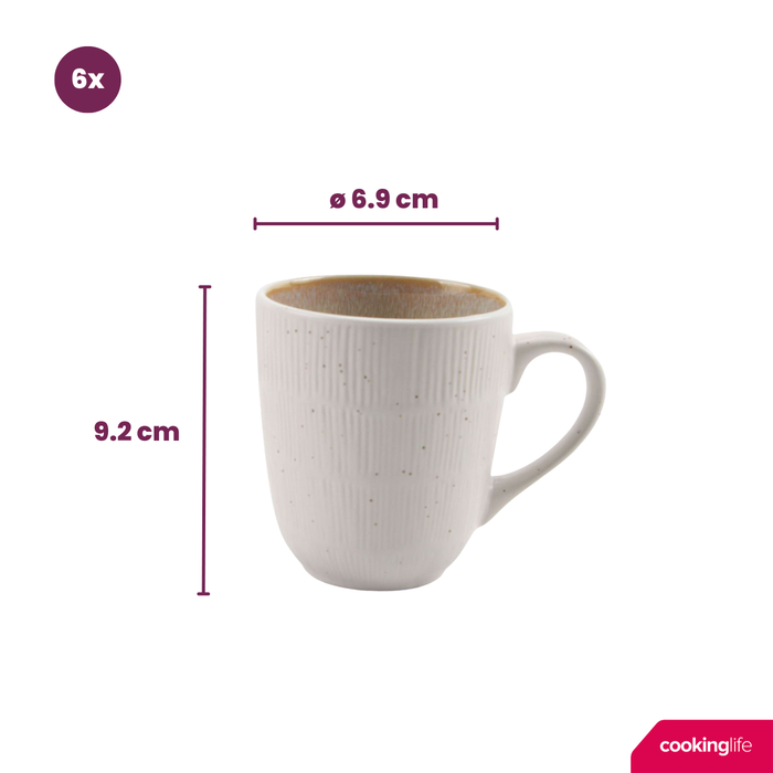 Cookinglife Mokken Nola Sand 330 ml - 6 Stuks