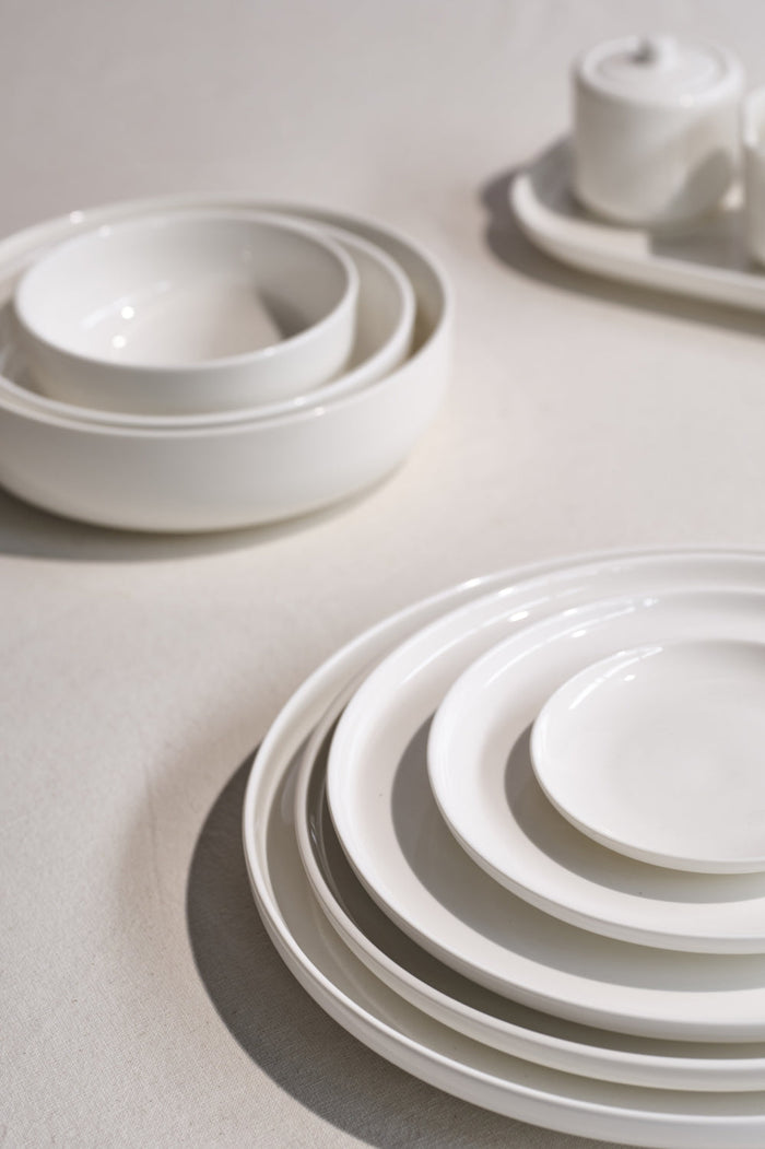 Cosy & Trendy Diepe Borden | Pastaborden Moon White ø 19 cm - 4 Stuks