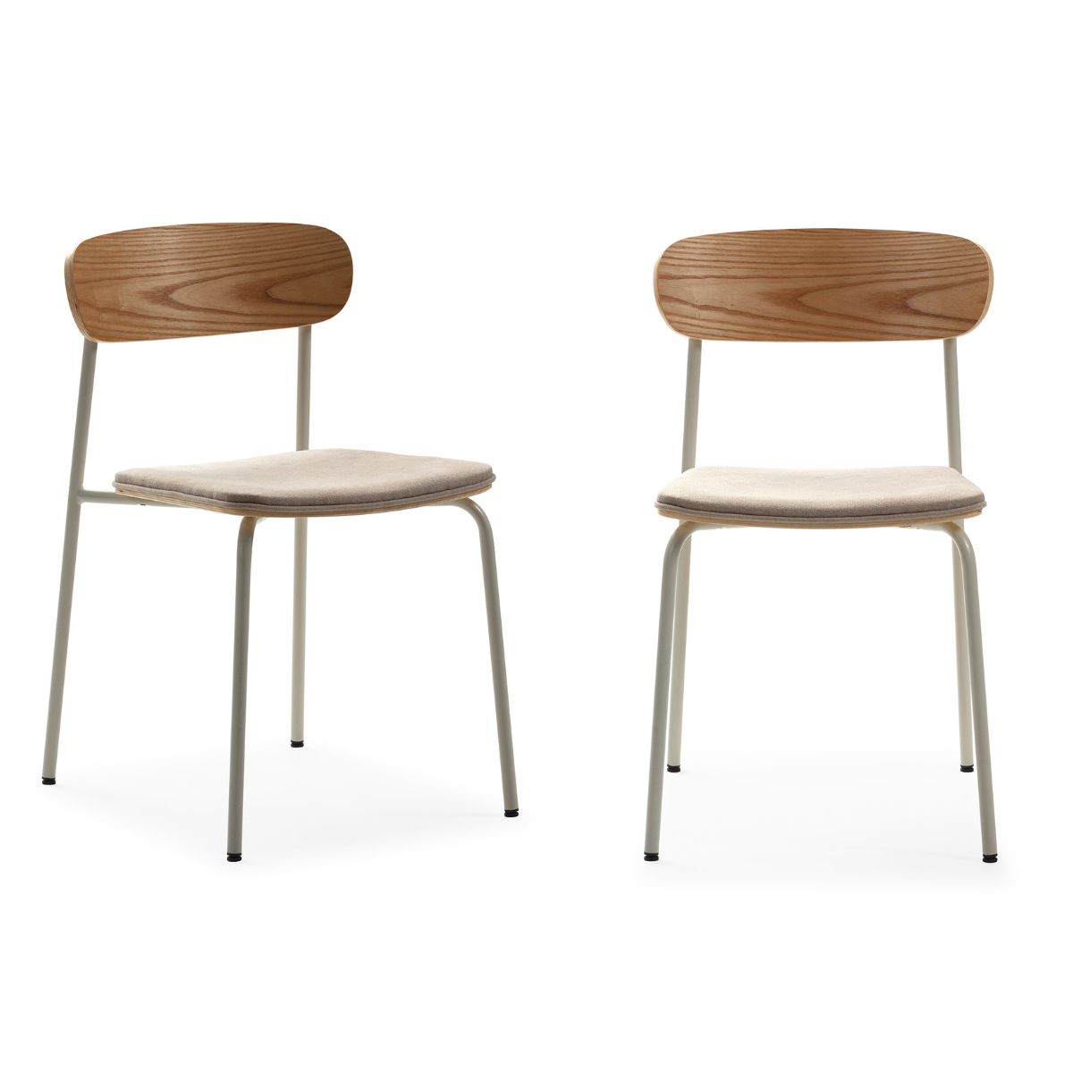 Calicosy - Set 2 stoelen ADRIANA - L46 cm - Stof & metaal