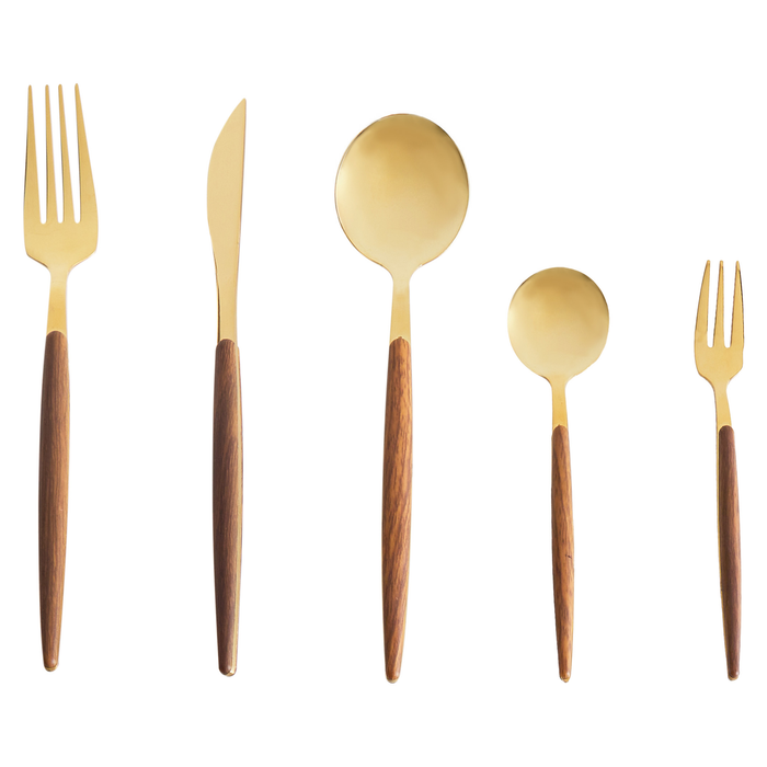 Beliani - GEMELLI - Bestekset 30-delig - Goud - RVS