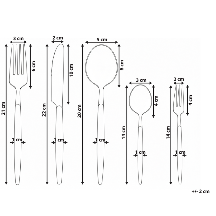 Beliani - GEMELLI - Bestekset 30-delig - Goud - RVS