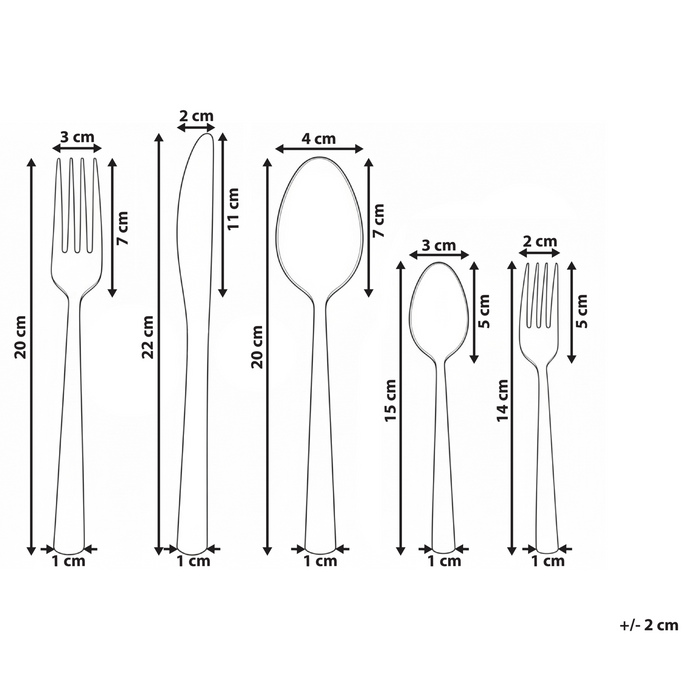 Beliani - PENNE - Bestekset 60-delig - Zilver - RVS