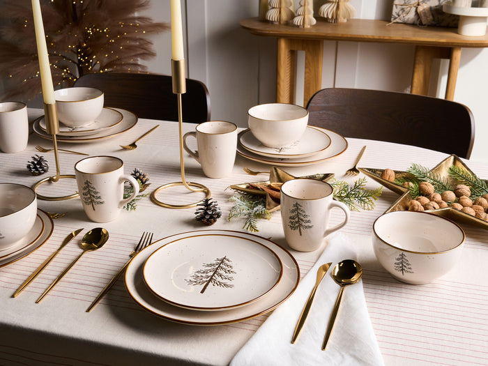 Beliani - CLOVES - 16-delige serviesset - Gebroken wit - Steengoed