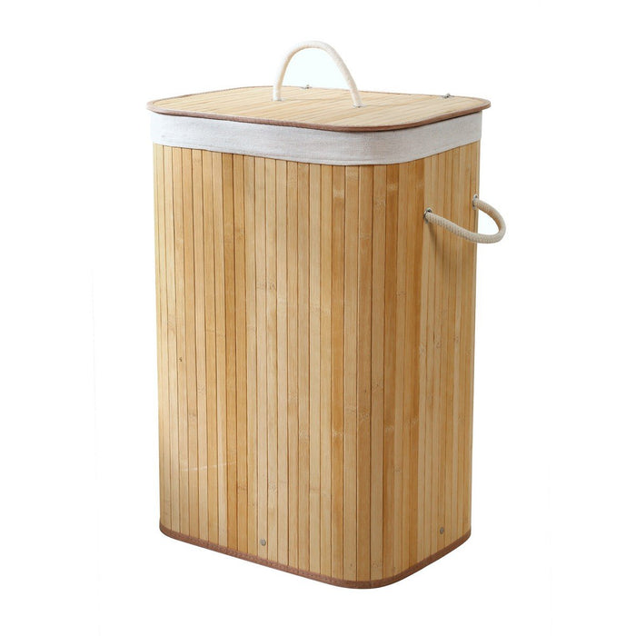 Calicosy - Rechthoekige bamboe wasmand 70L - H60 cm - H60 cm