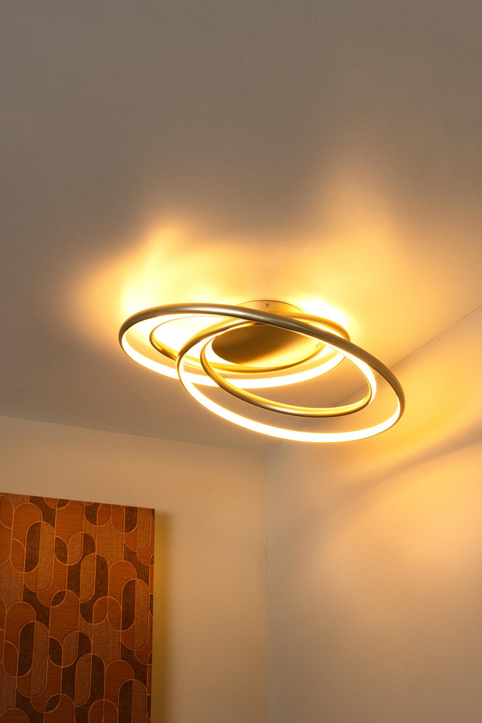 Lucide Premium SARDANA Plafonnière - Mat Goud | Messing