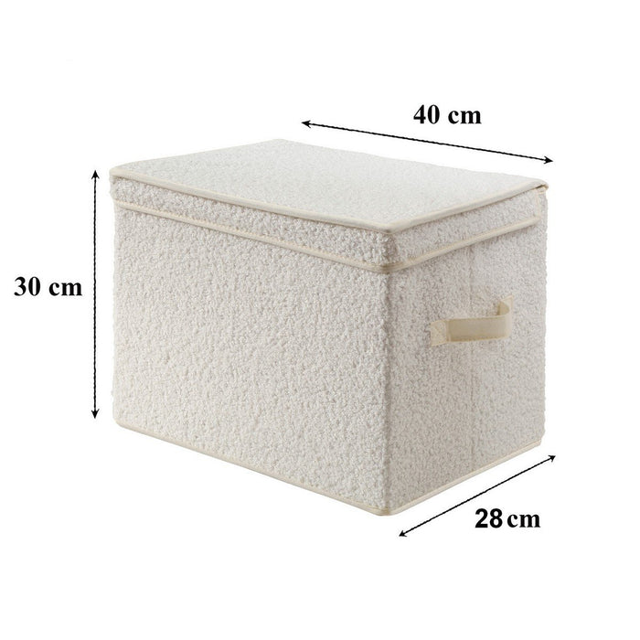 Calicosy - Hoge opbergdoos met deksel - H30 cm - Ongebleekt