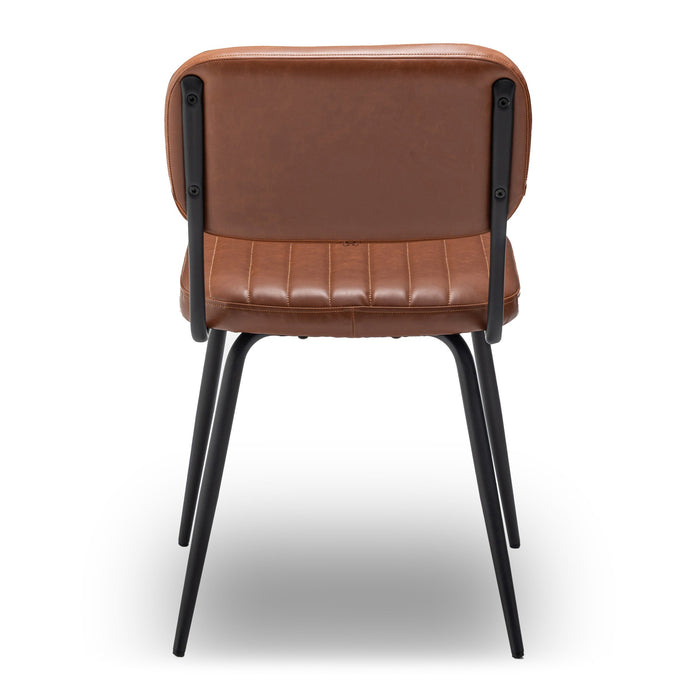 Calicosy - Set van 2 bruine woonkamerstoelen SPARTE - H79