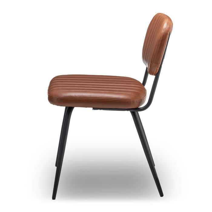 Calicosy - Set van 2 bruine woonkamerstoelen SPARTE - H79