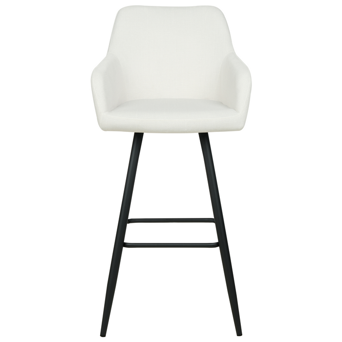 Beliani - CASMALIA - Barkruk set van 2 - Gebroken wit - Fluweel