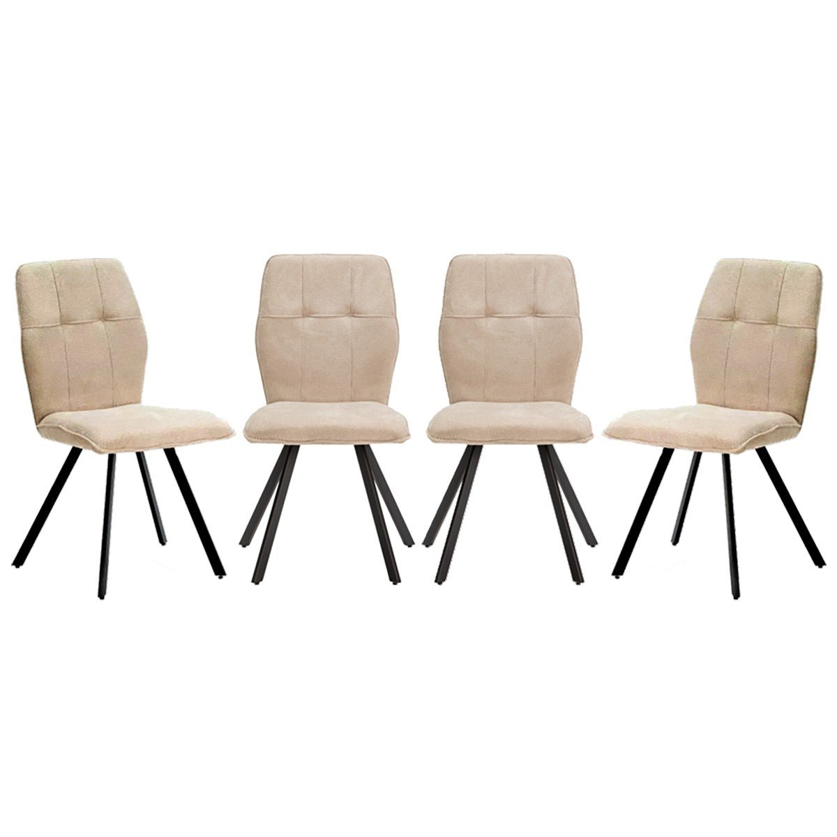 Calicosy - MERY Set van 4 stoelen in stof - H48 cm