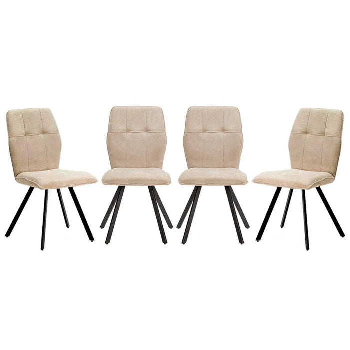 Calicosy - MERY Set van 4 stoelen in stof - H48 cm