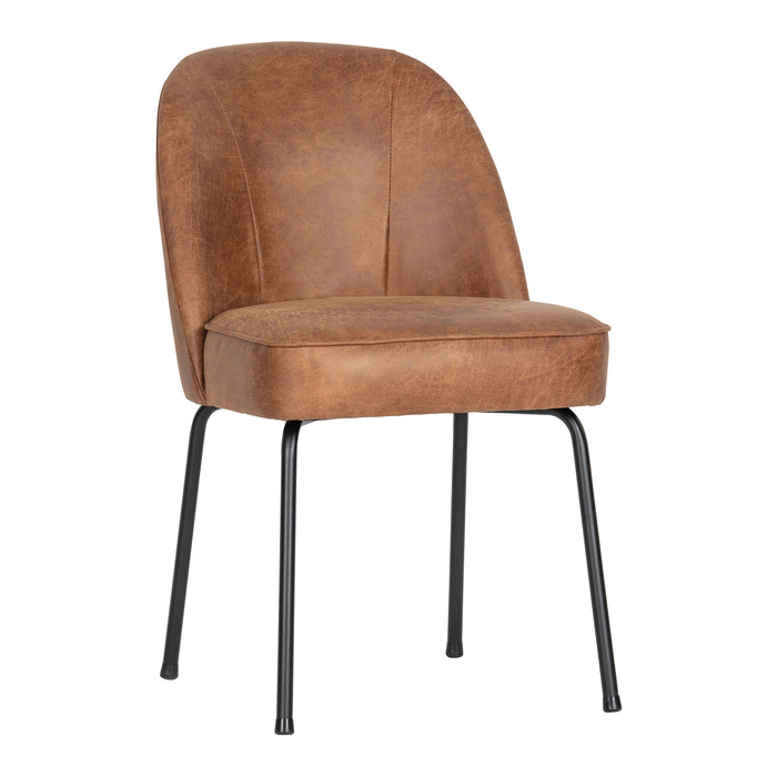WOOOD Vogue Eetkamerstoel - Leder - Cognac