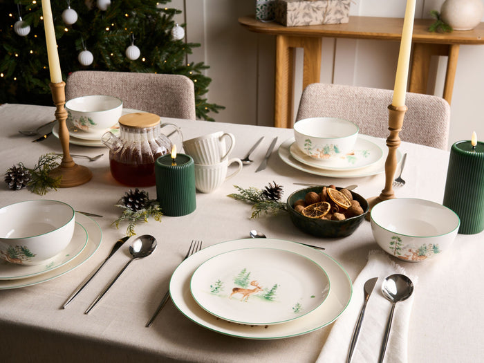 Beliani - CHILI - 12-delige serviesset - Wit - Porselein