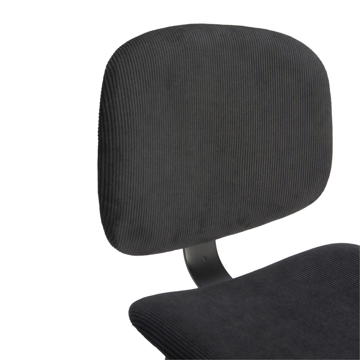 Calicosy - Set van 2 krukken in ribfluweel ARUS - H65 cm - Zwart