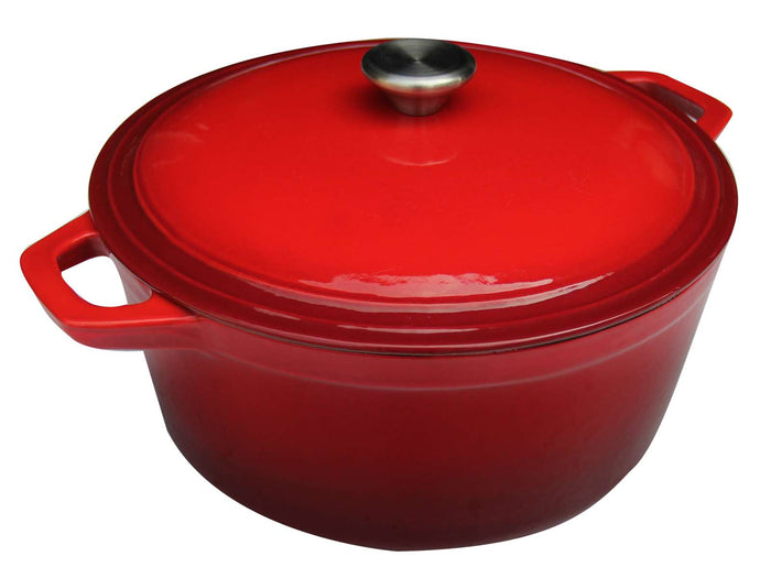 Cookinglife Braadpan Cast Iron Gietijzer Rood - ø 24 cm | 3.5 Liter