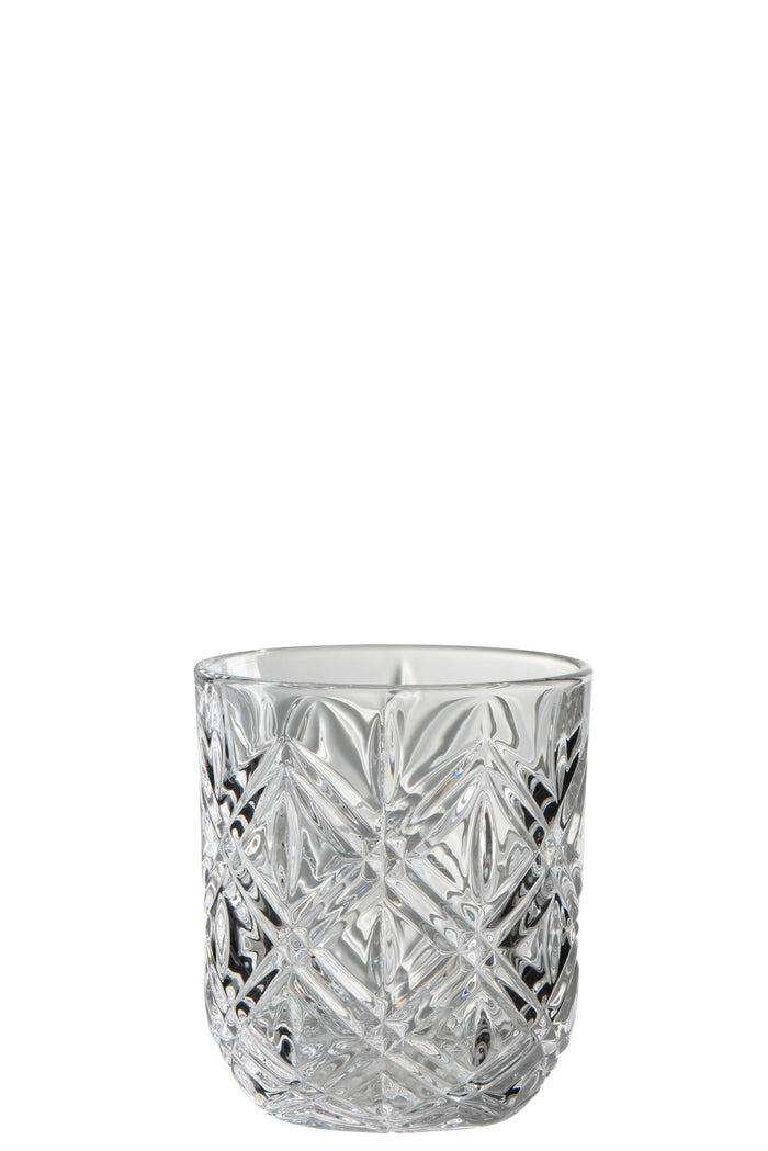 J-Line glas  Anna Laag - glas - transparant - 6 stuks