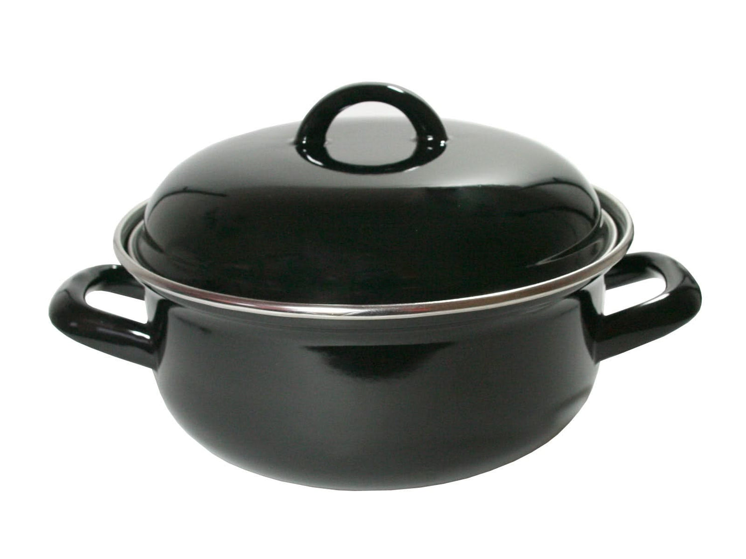 Cookinglife Emaille Braadpan Cooking Zwart - ø 22 cm | 2 Liter
