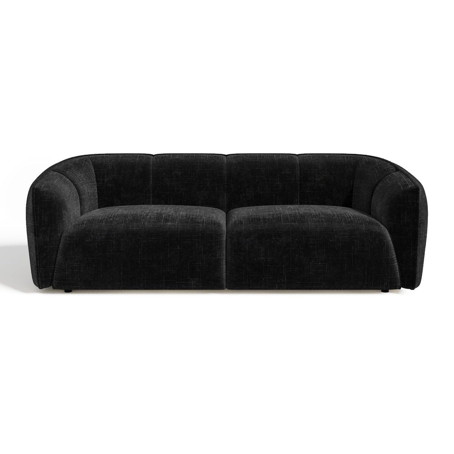 4-zits bank van zwart fluweel