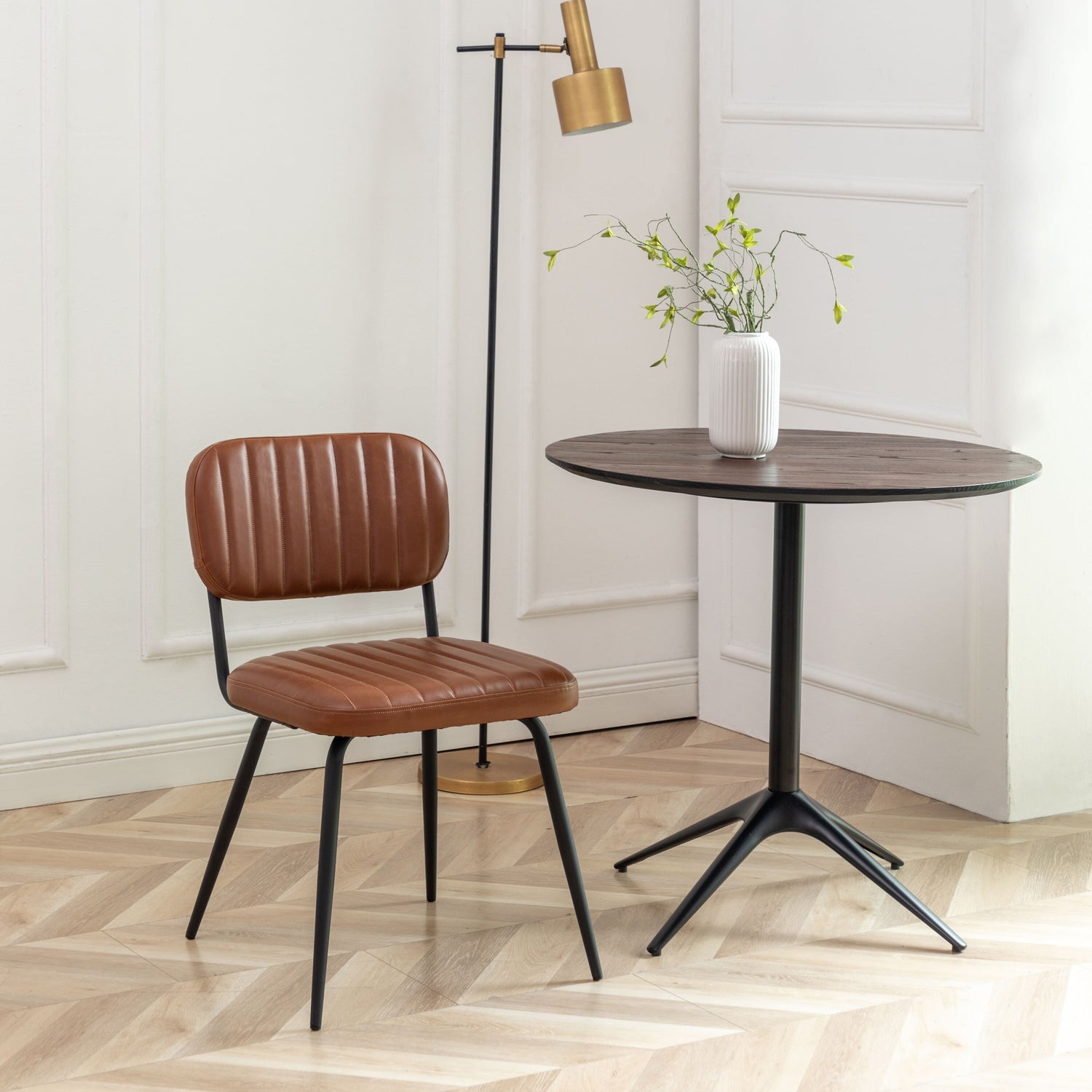 Calicosy - Set van 2 bruine woonkamerstoelen SPARTE - H79