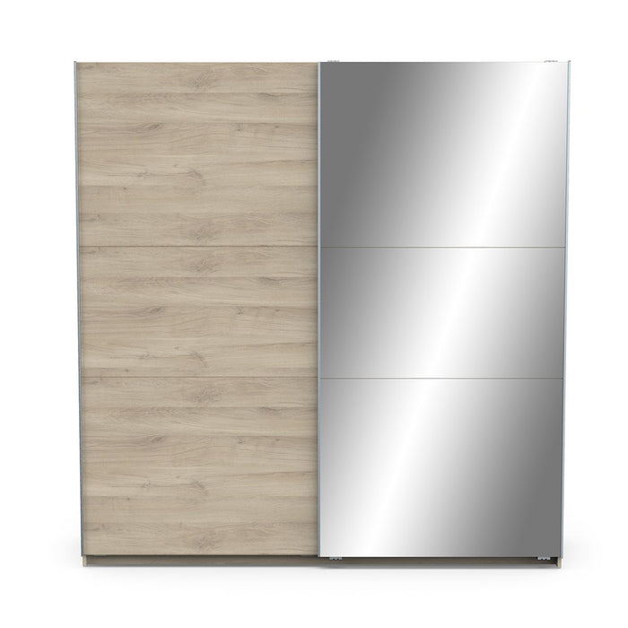 Calicosy - Kast met 2 schuifdeuren en spiegel Ghost - H203 cm -