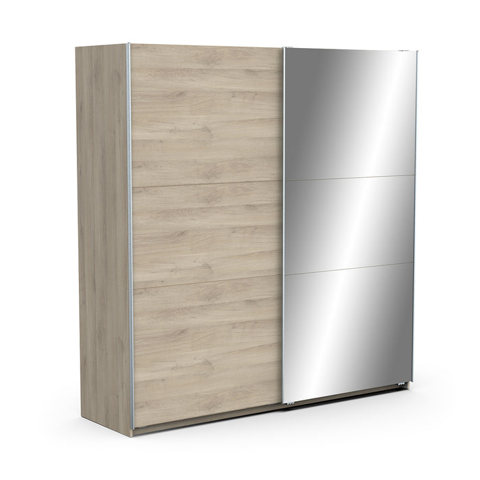 Calicosy - Kast met 2 schuifdeuren en spiegel Ghost - H203 cm -