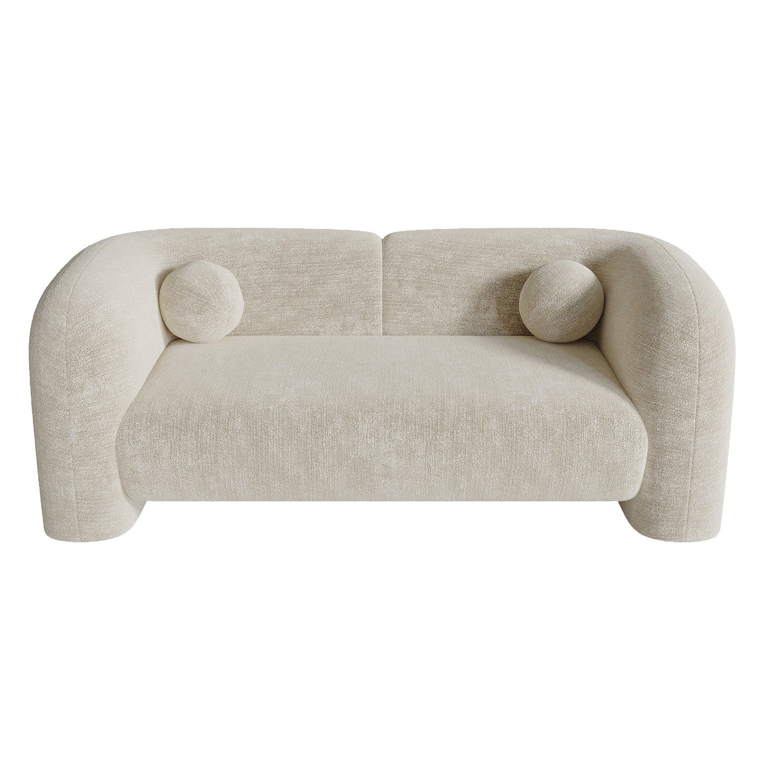 2-zits fluwelen bank met crèmepatroon 168cm